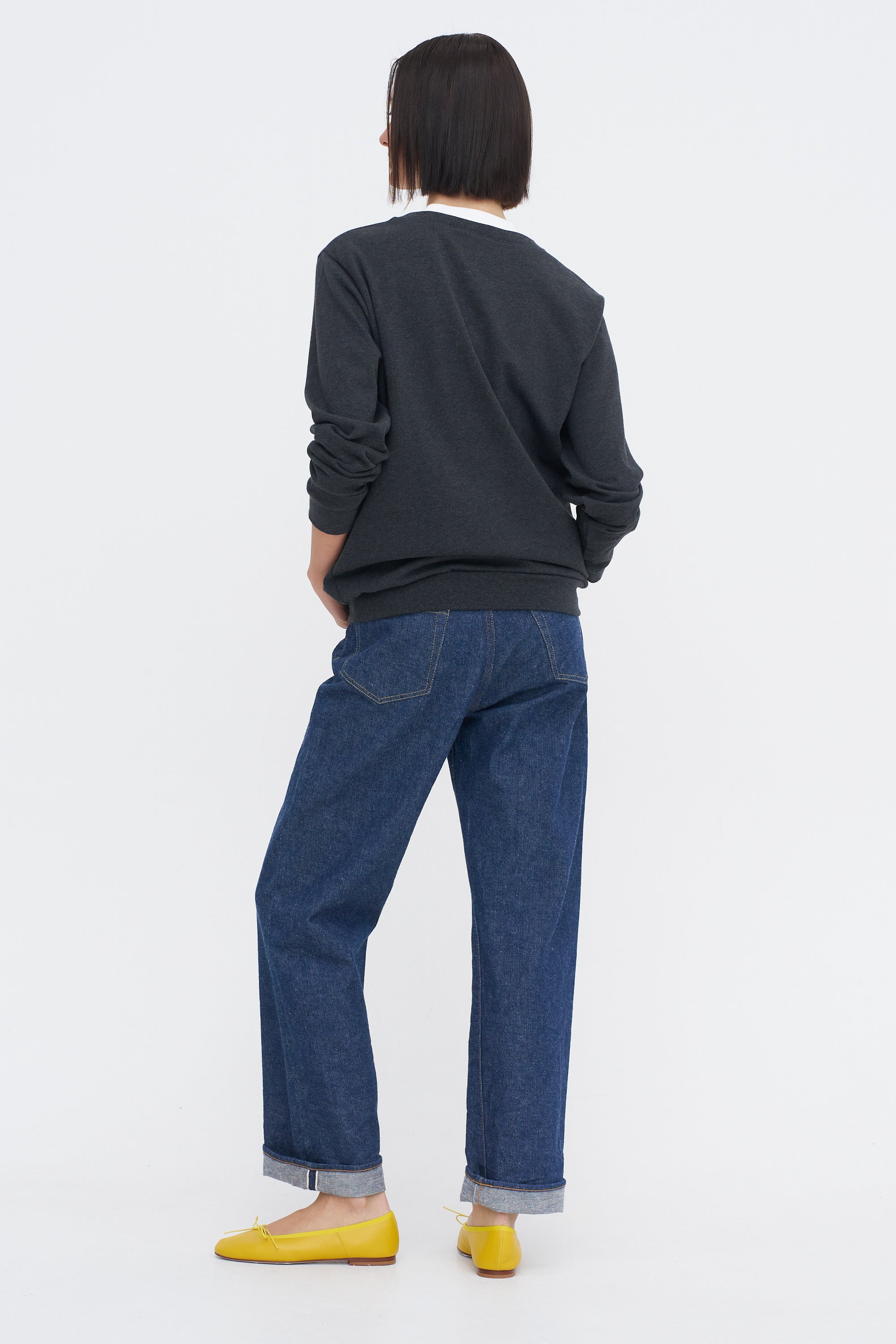 Perfect T-Shirt Trompe L&#39;oeil Top, Grey Multi