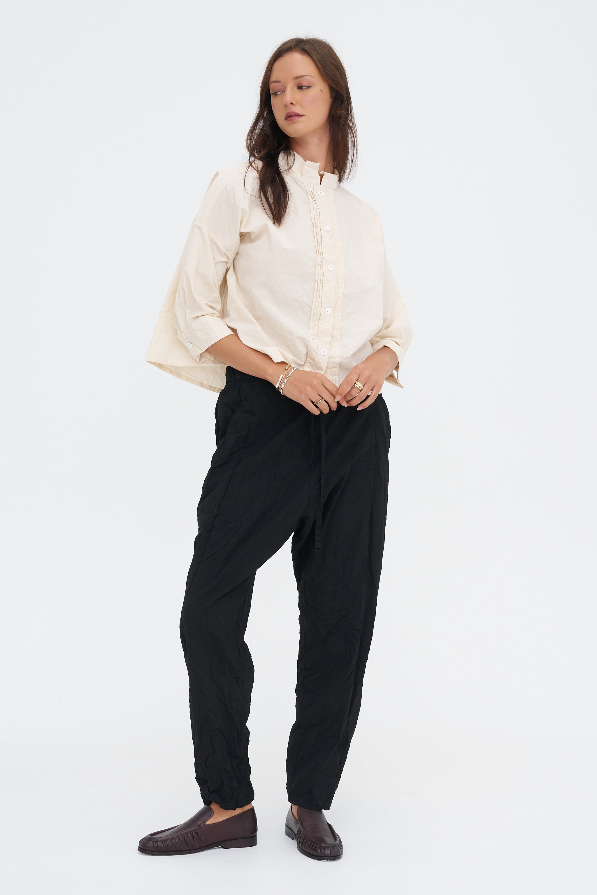 Stretch Easy Pants, Black – Kick Pleat