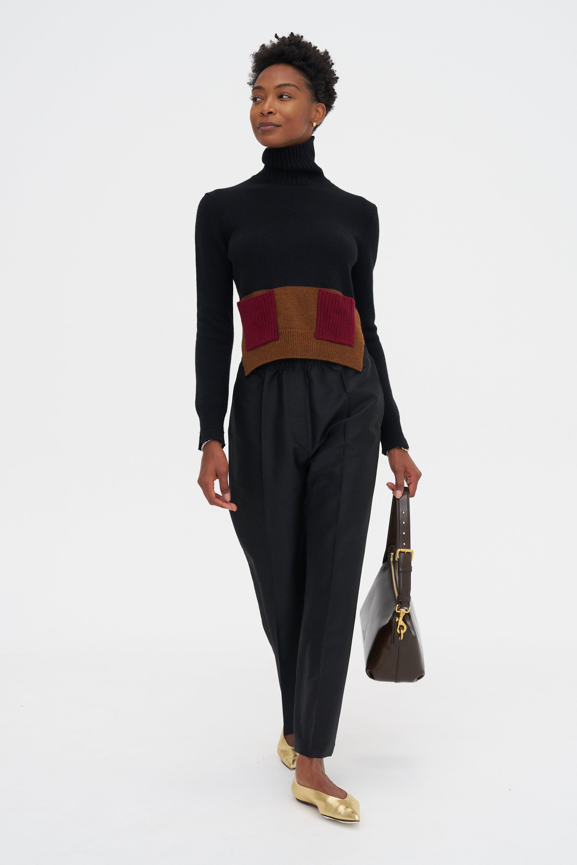Phevati - Cropped Pants, Black