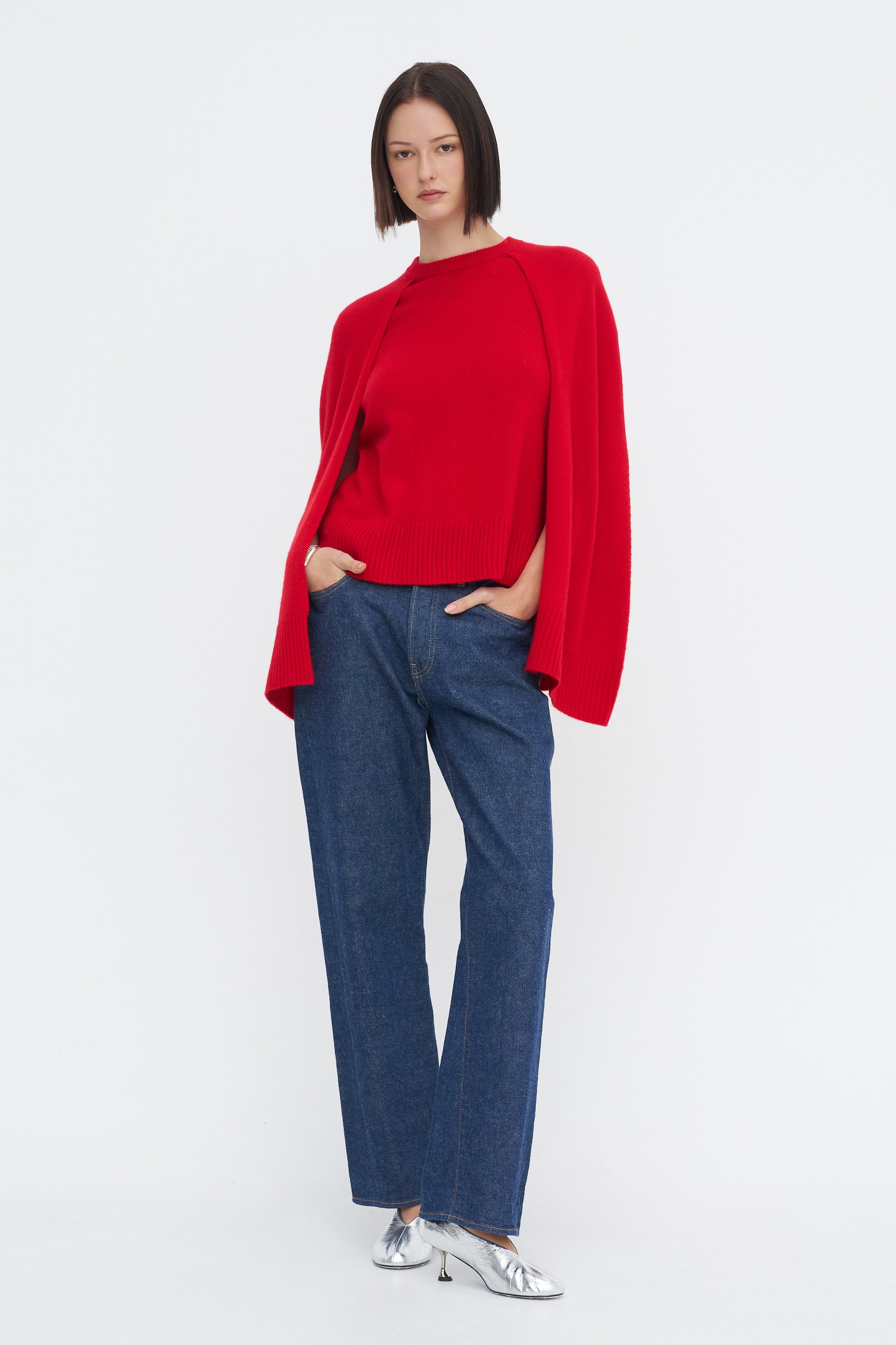 Crew Cape Knit, Poppy