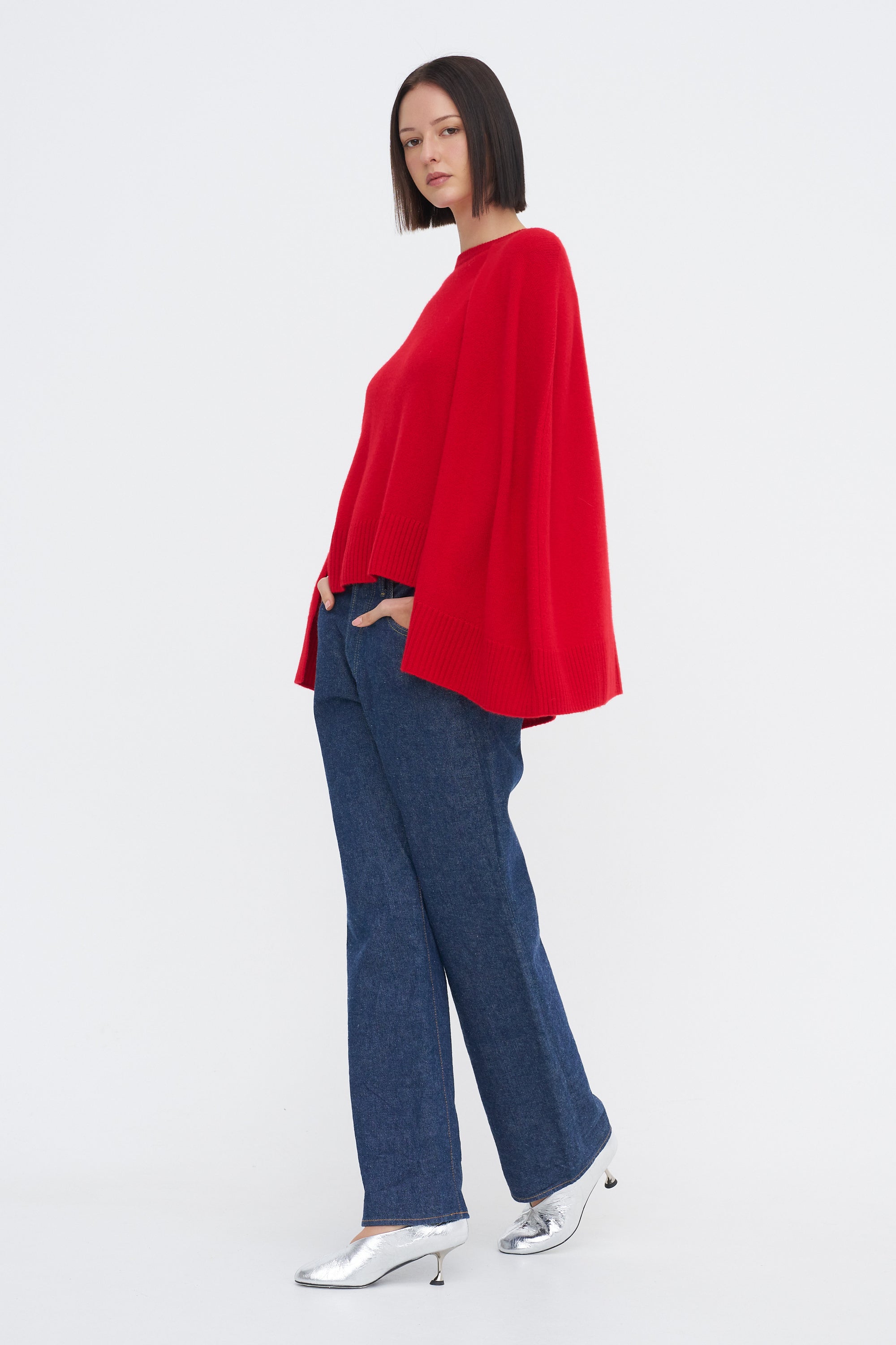 Crew Cape Knit, Poppy