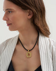 Splendente D Pendant, Yellow Gold