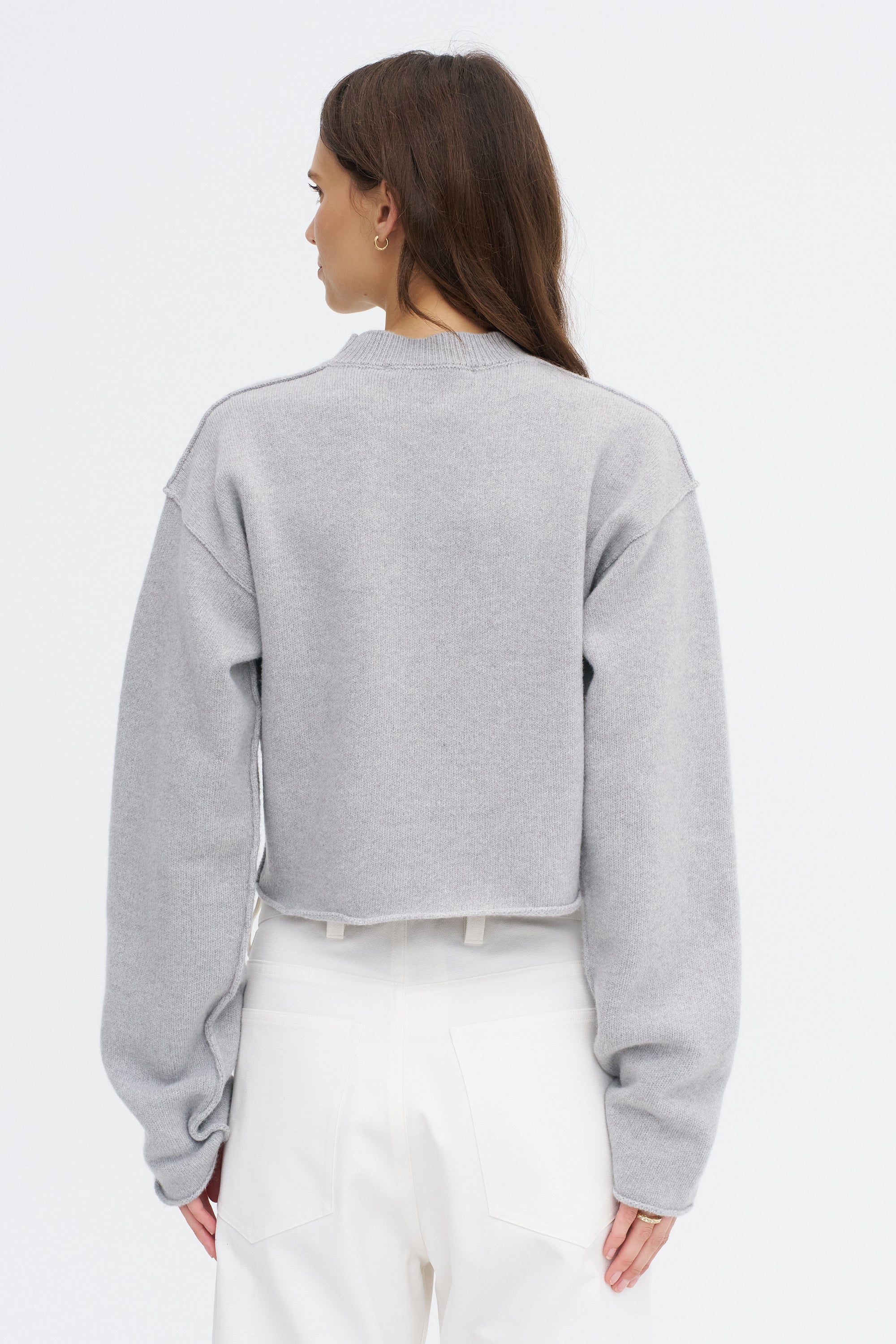 Metsu Ycom - Crewneck Sweater, Light Grey Melange