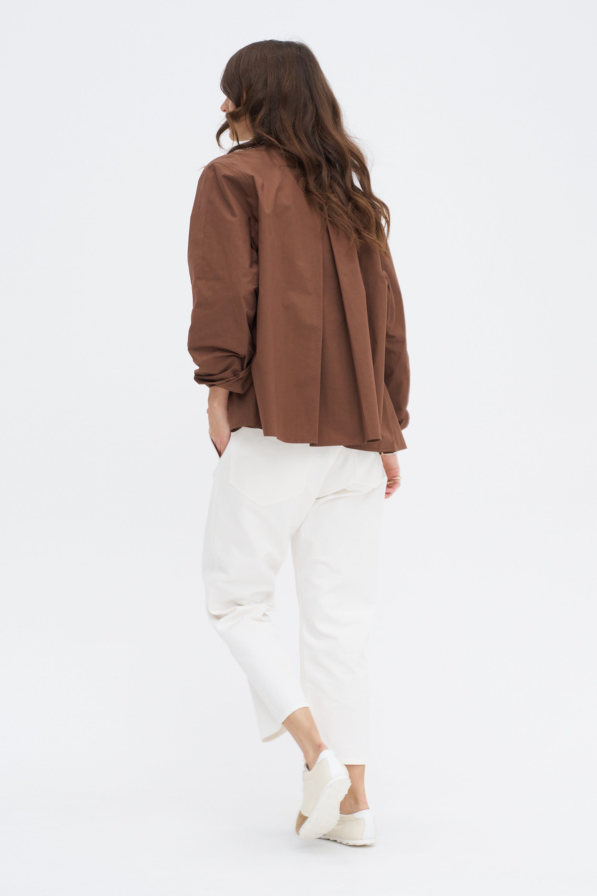 Breton Cwap - Washed Poplin Button Up, Chestnut