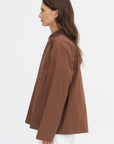 Breton Cwap - Washed Poplin Button Up, Chestnut