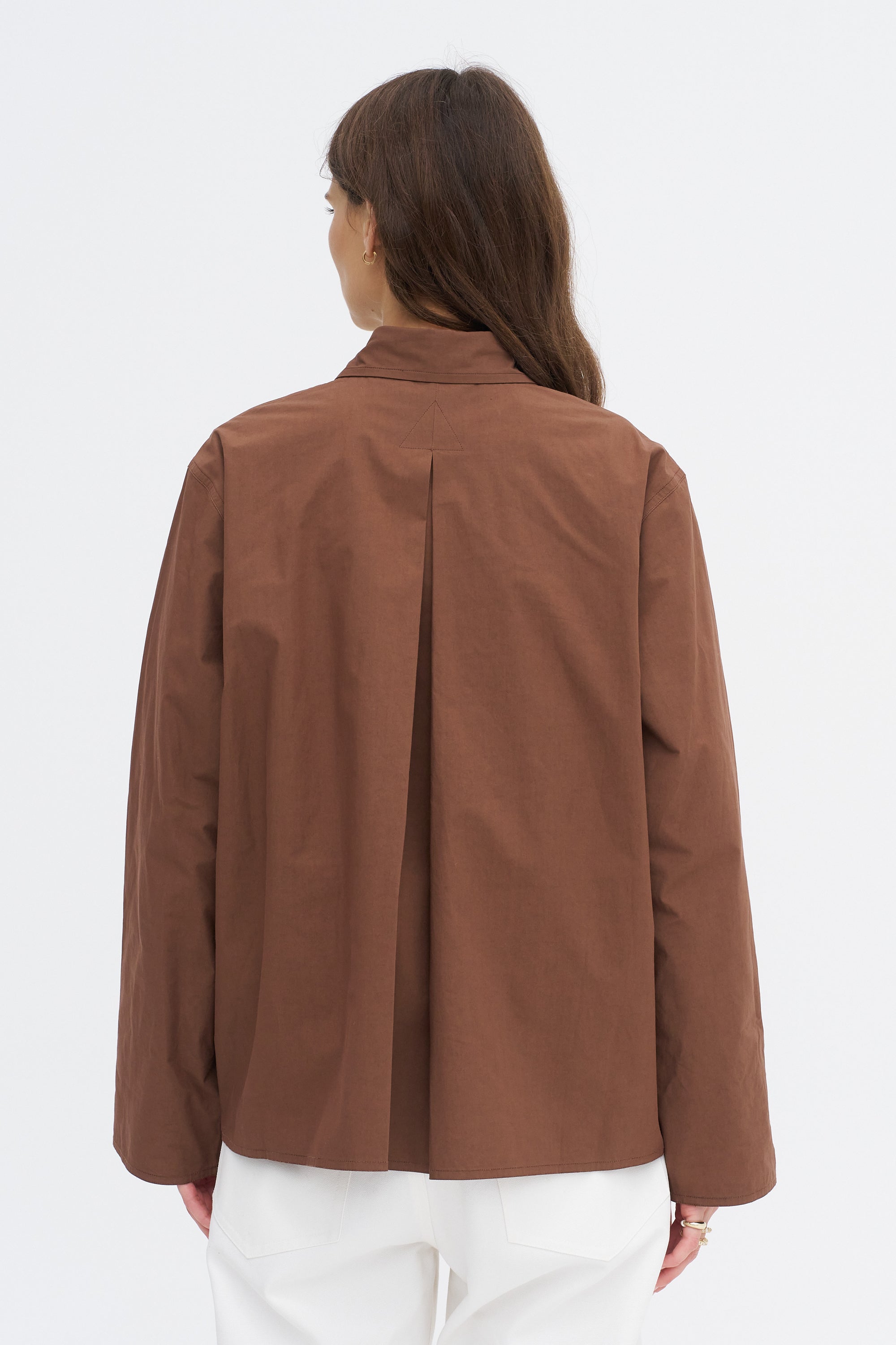 Breton Cwap - Washed Poplin Button Up, Chestnut