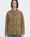 Kaylee - Suede Jacket, Olive