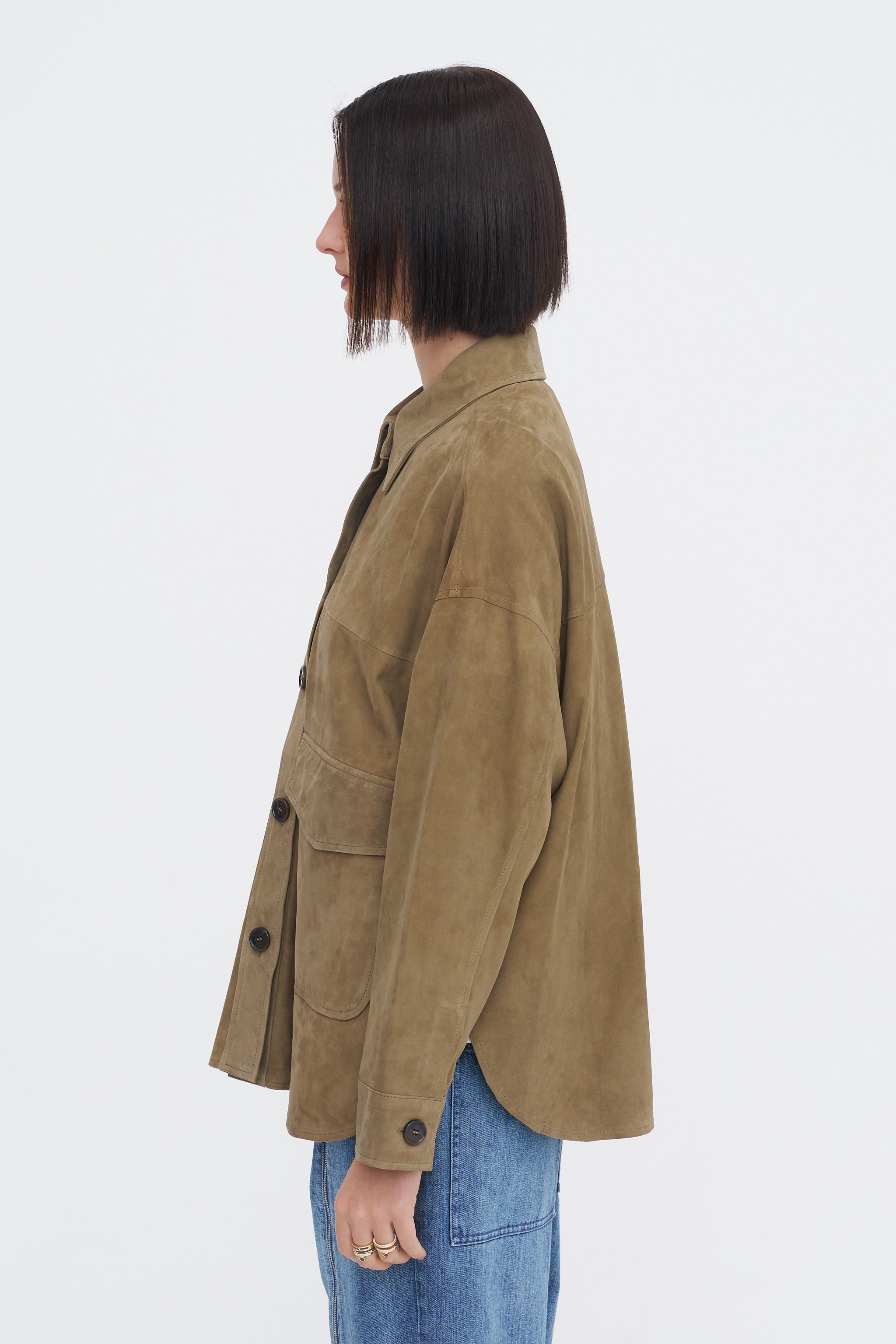 Arma Kaylee - Suede Jacket, Olive – Kick Pleat