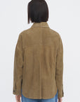 Kaylee - Suede Jacket, Olive