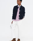 Icebreaker Cashmere Cardigan, Marine Melange