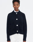 Icebreaker Cashmere Cardigan, Marine Melange