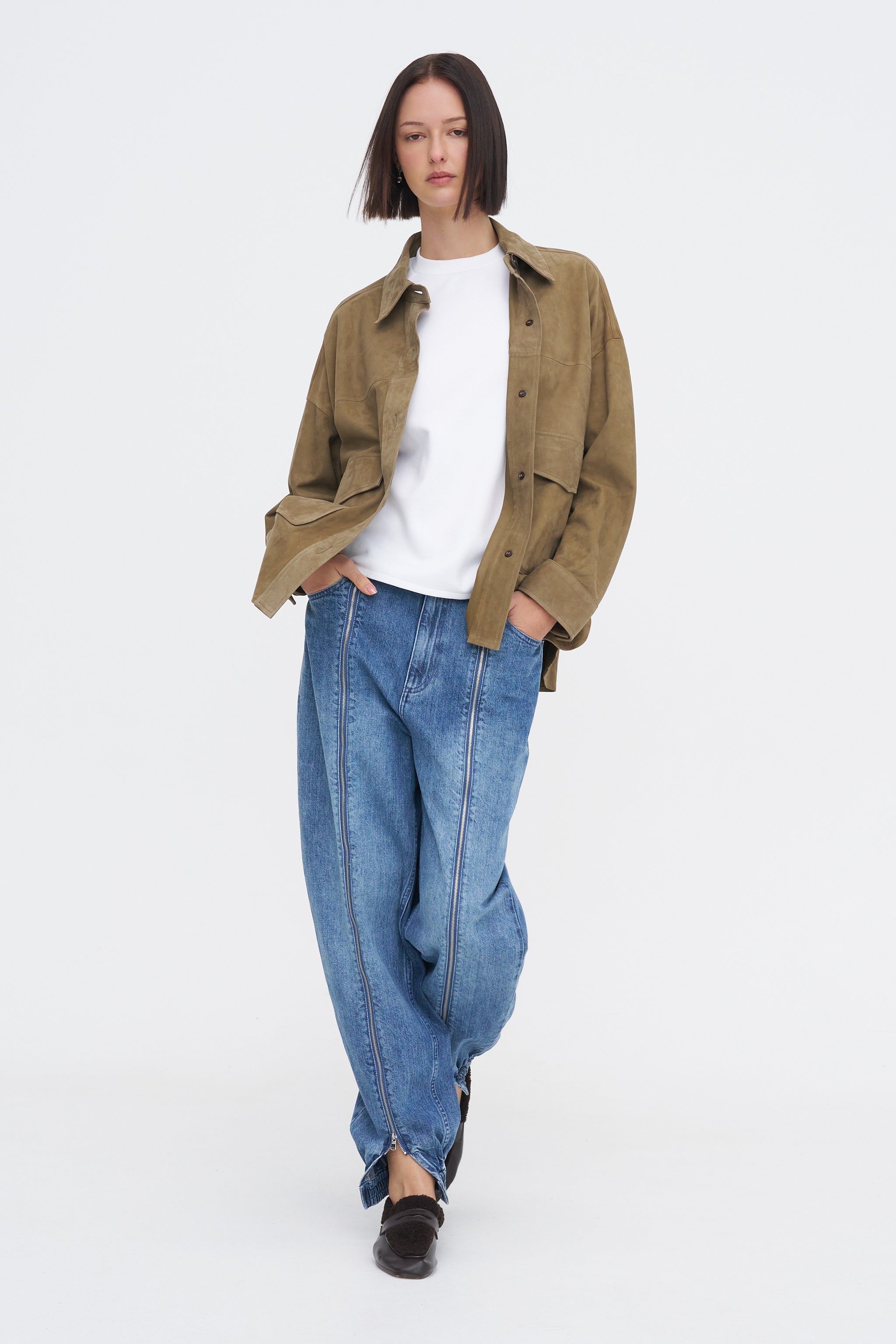 Arma Kaylee - Suede Jacket, Olive – Kick Pleat