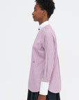 Saville Shirt, Lilac Stripe