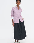 Saville Shirt, Lilac Stripe