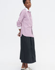 Saville Shirt, Lilac Stripe