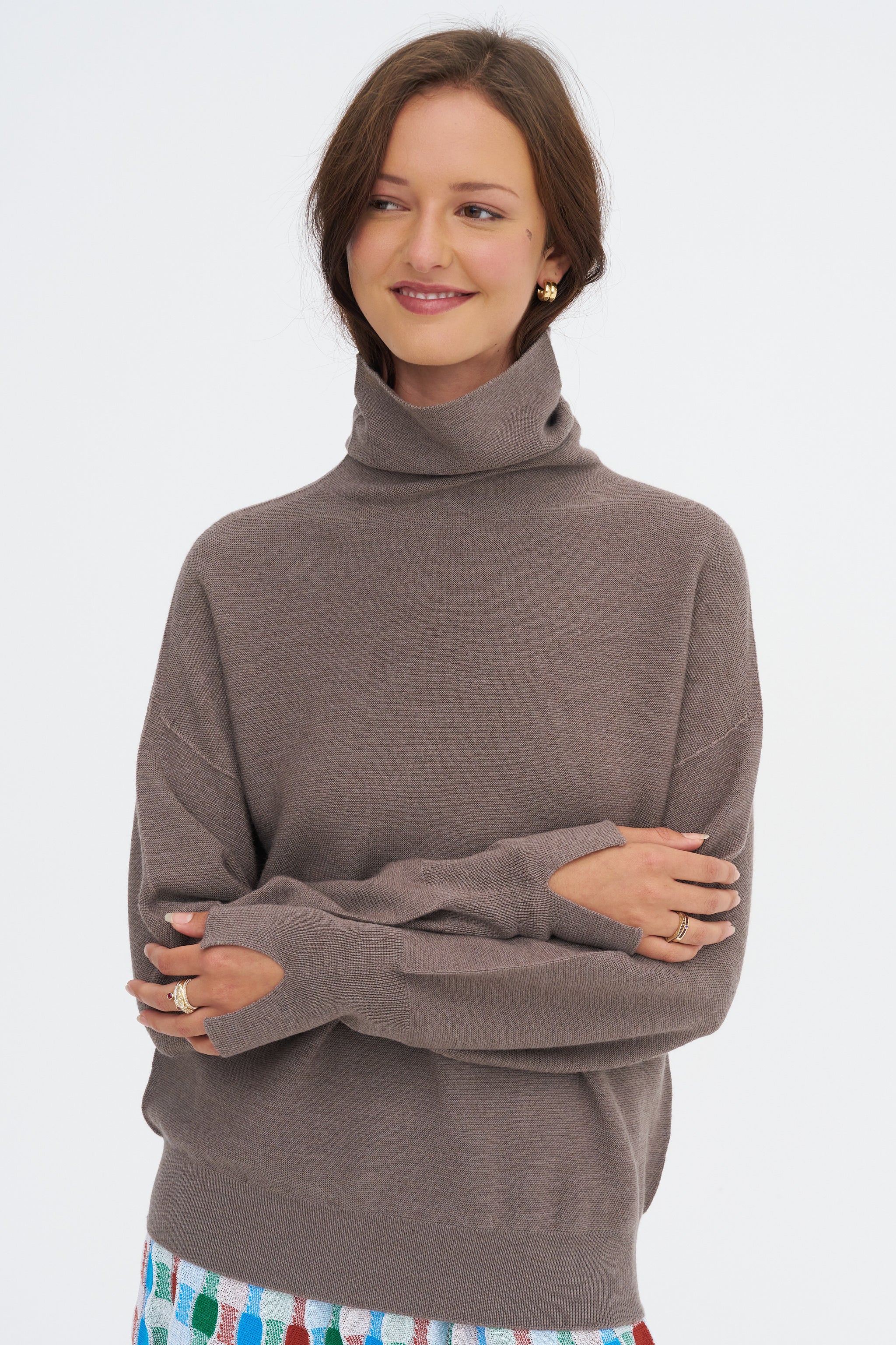 eLLa ⚫︎big collar gilet (mix)⚫︎ Eggshell Recycled Nylon Stand Collar Vest | EILEEN FISHER