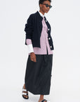 Saville Shirt, Lilac Stripe