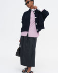 Saville Shirt, Lilac Stripe