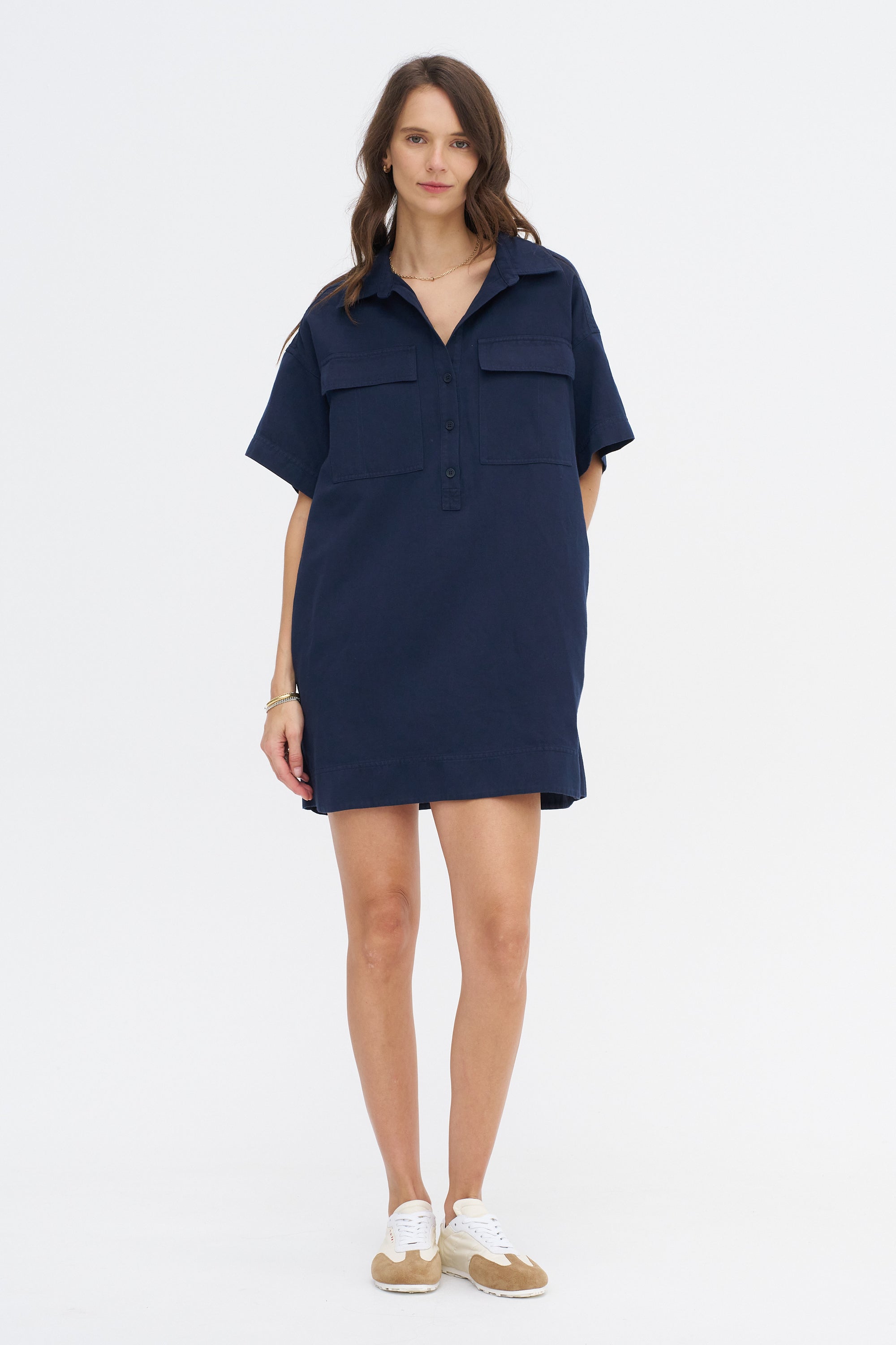 Stefana Shift Dress, Navy