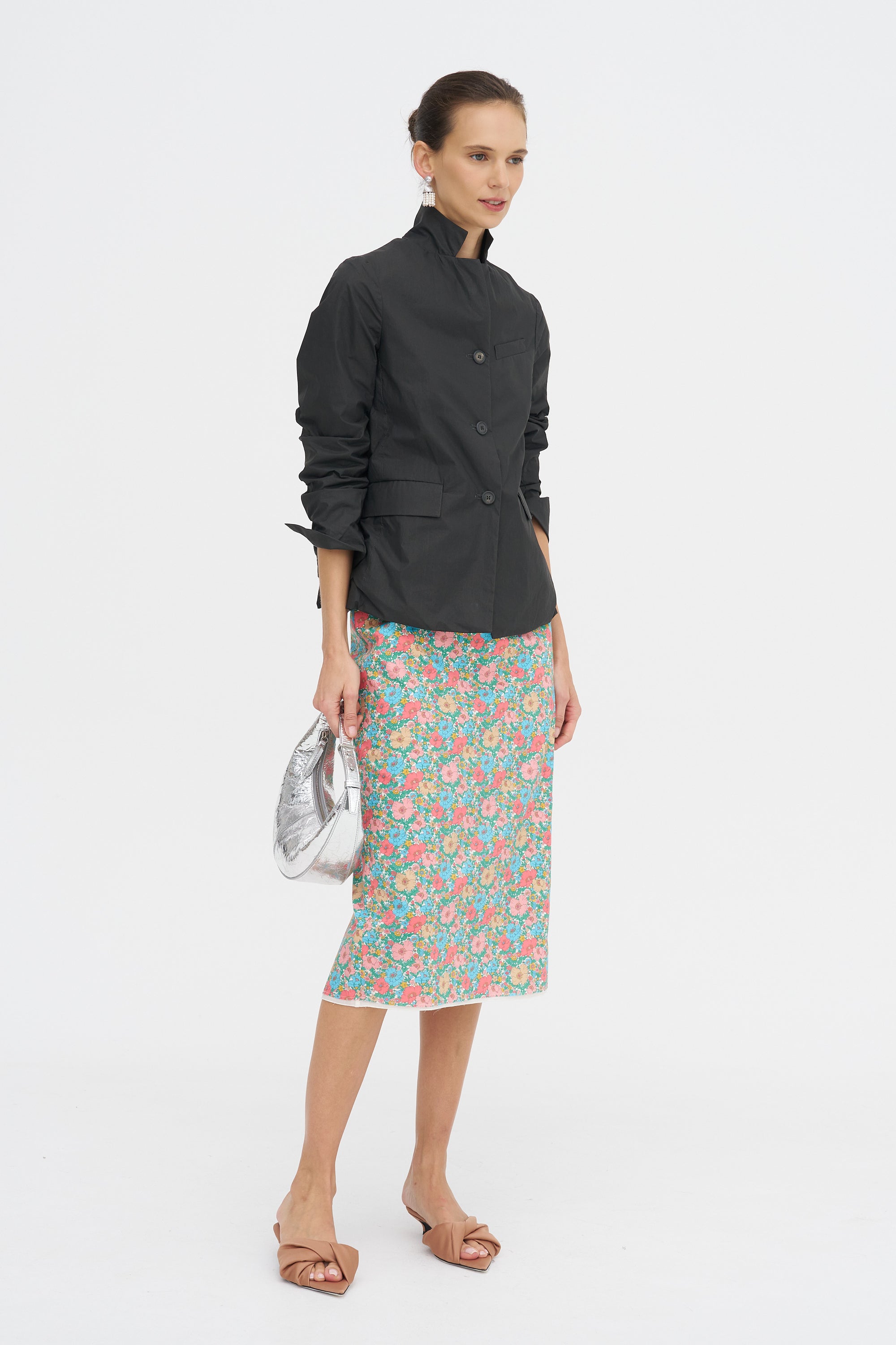 Crayon Skirt, Green Flower Bomb