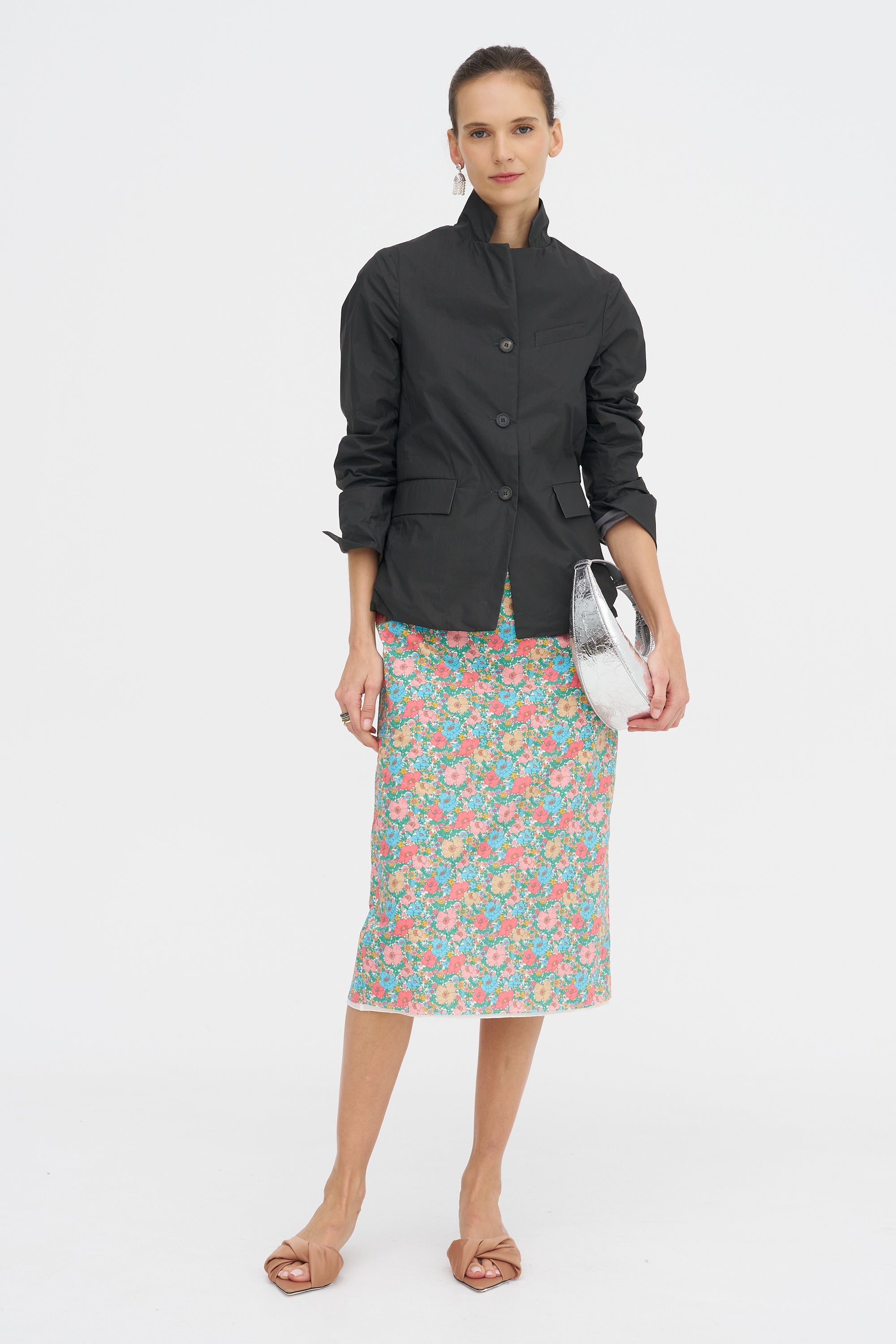 Crayon Skirt, Green Flower Bomb