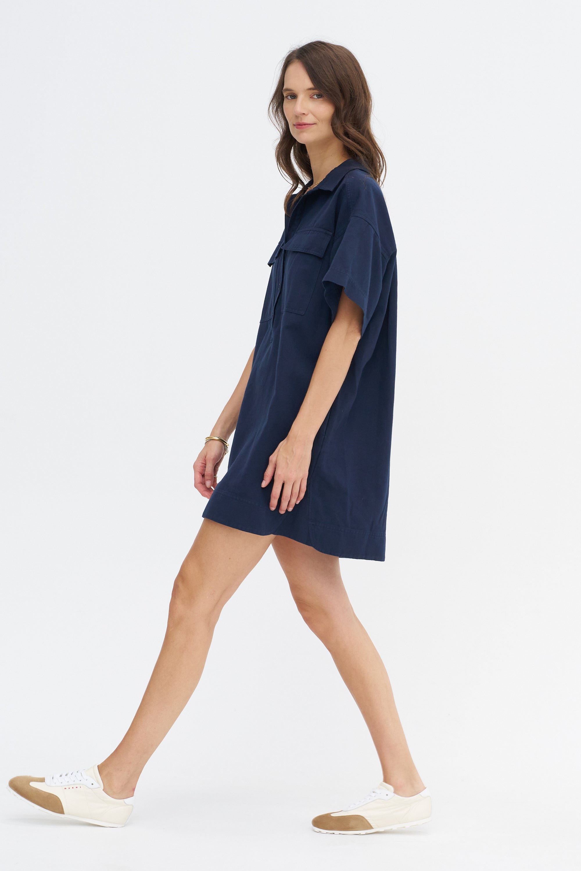 Stefana Shift Dress, Navy