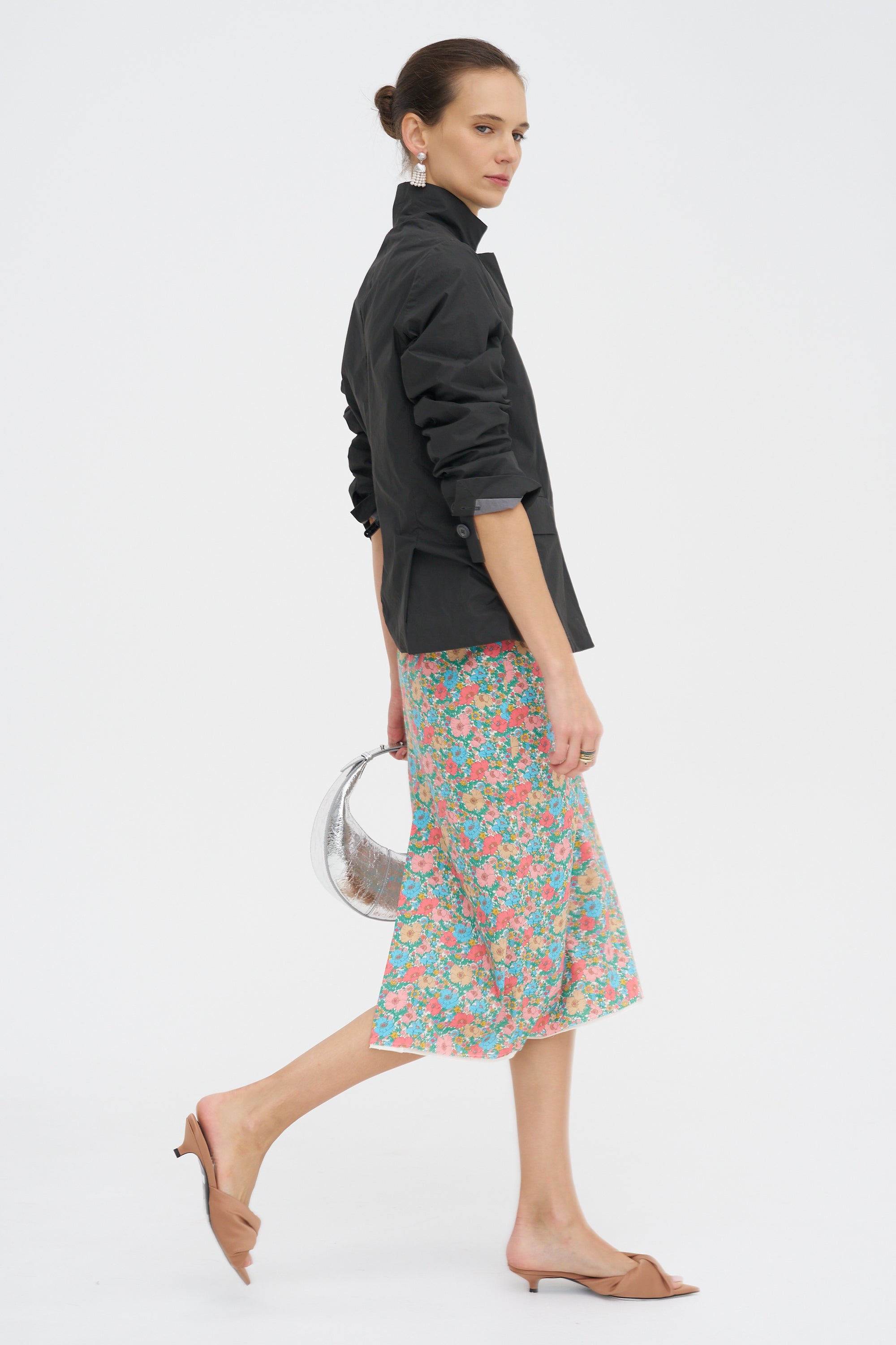 Crayon Skirt, Green Flower Bomb
