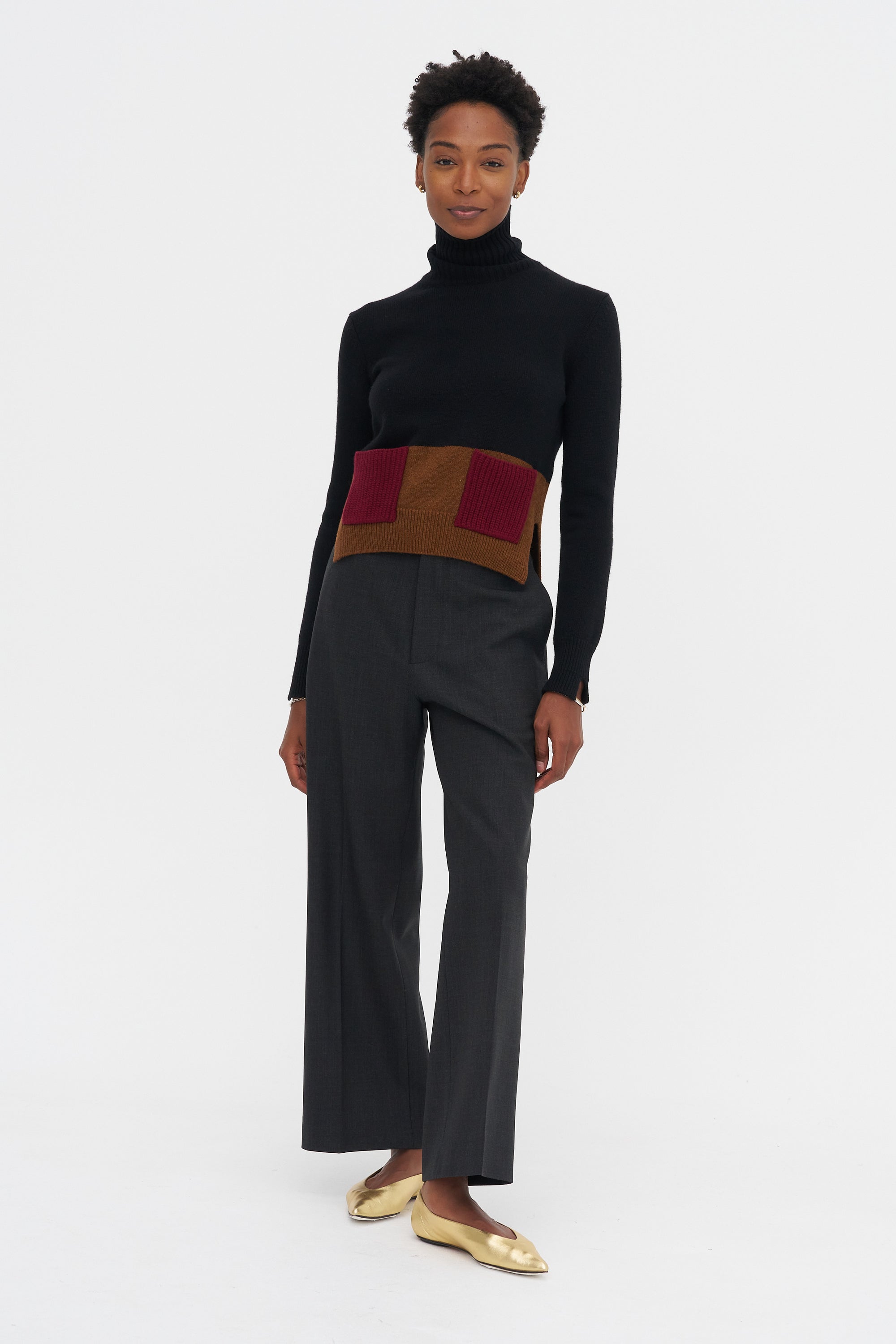 Turtleneck Sweater, Burgundy