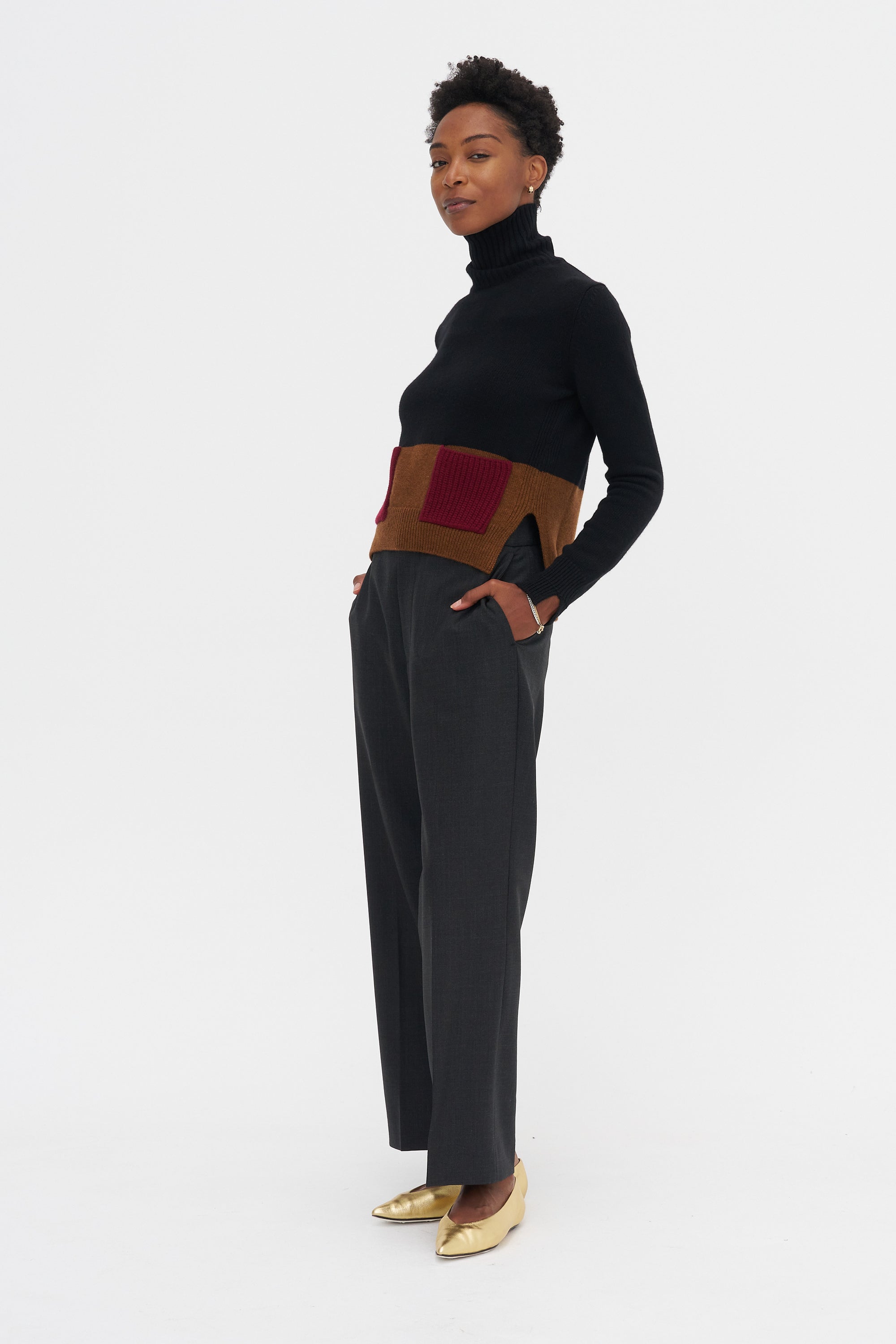 Turtleneck Sweater, Burgundy