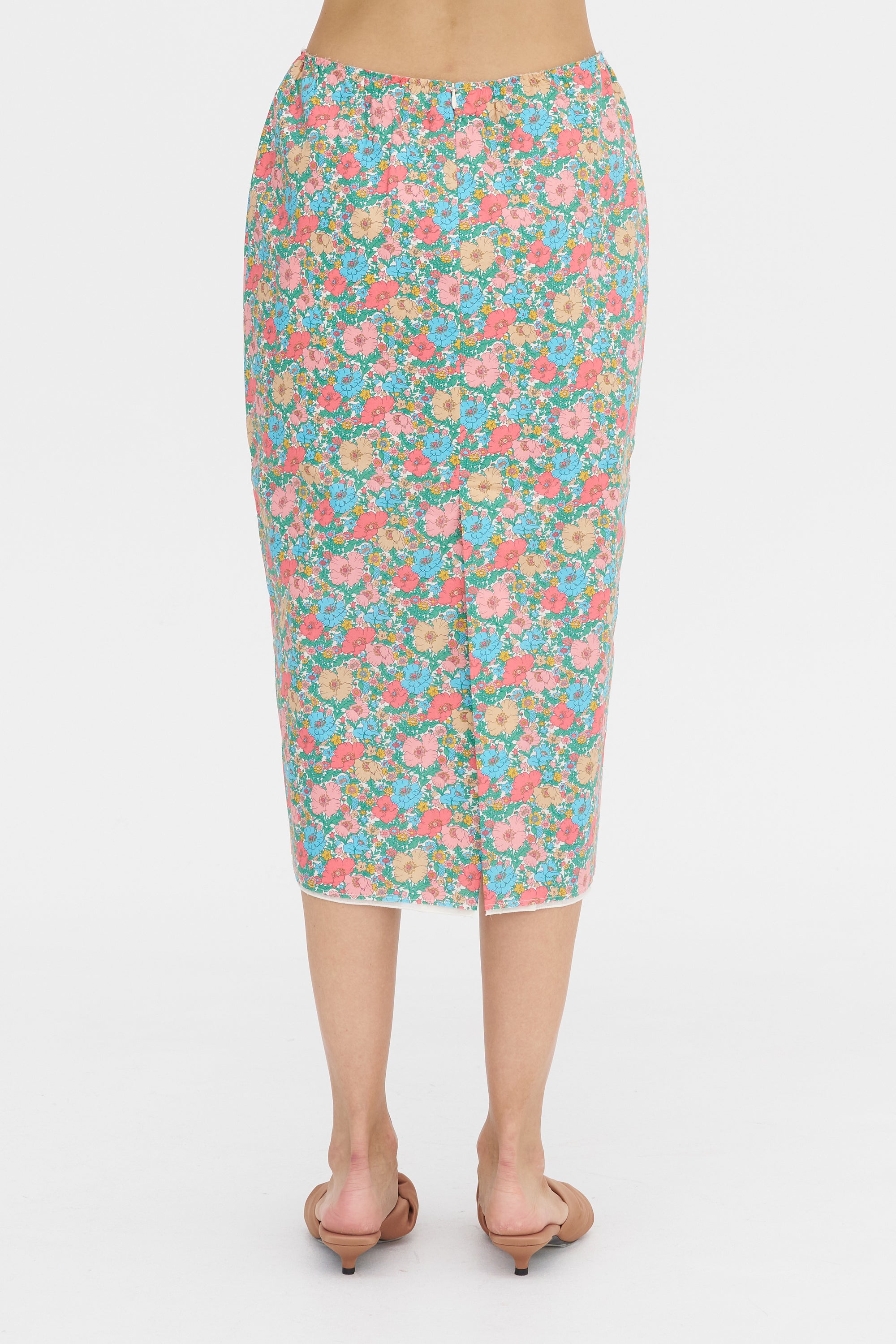 Crayon Skirt, Green Flower Bomb