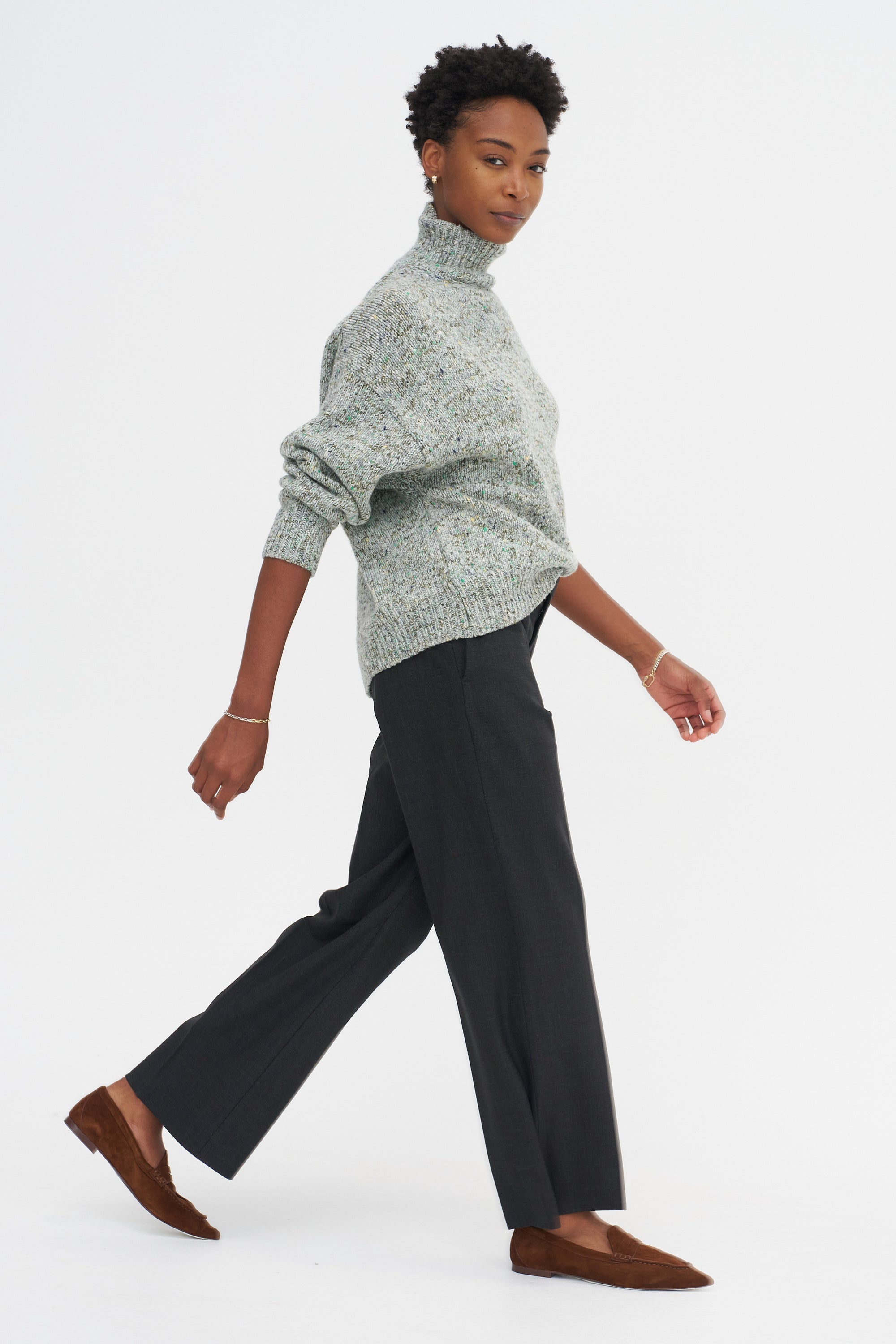 Flared Trousers, Anthracite