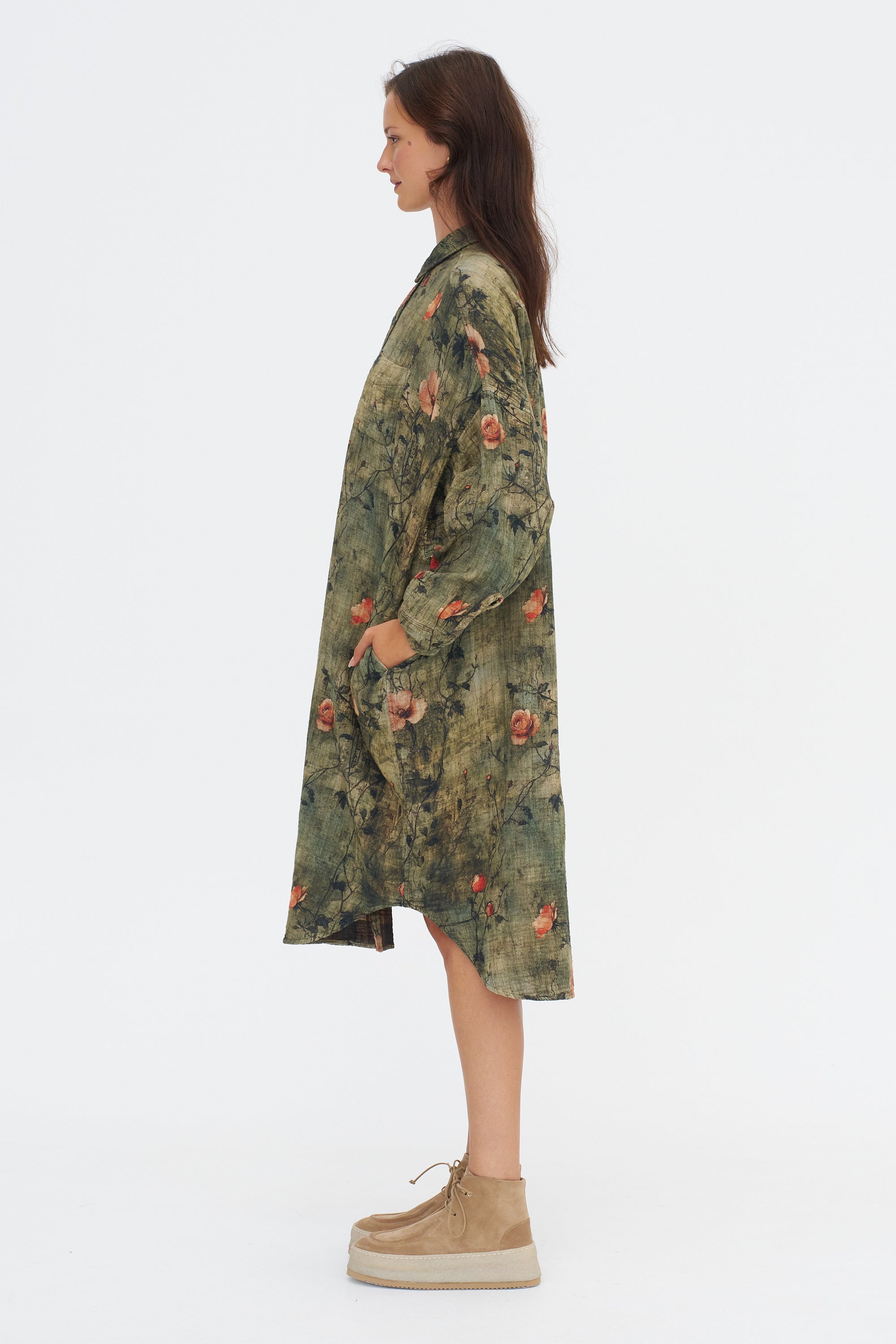 Reversible Jumbo Shirtdress, Plaid