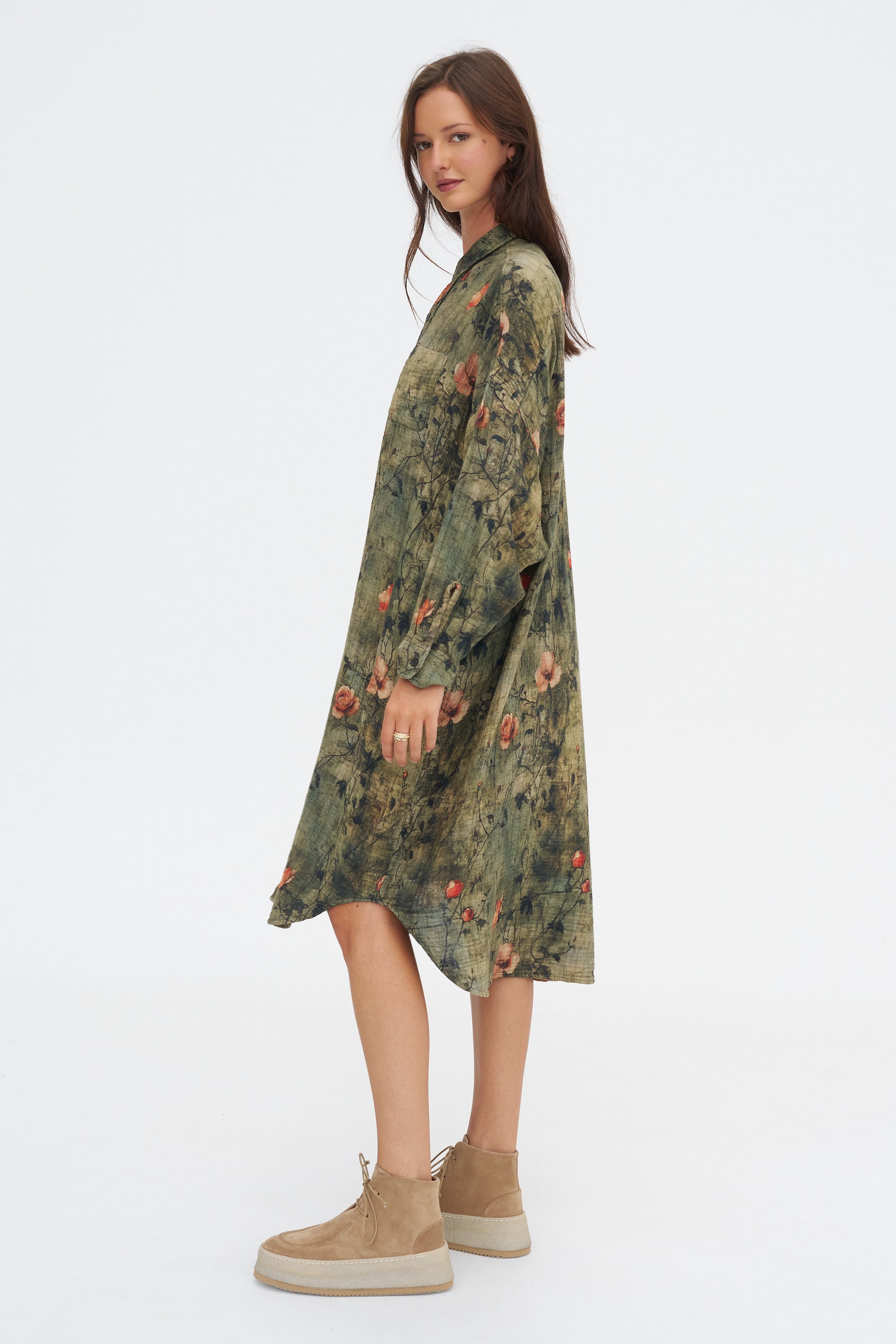 Reversible Jumbo Shirtdress, Plaid