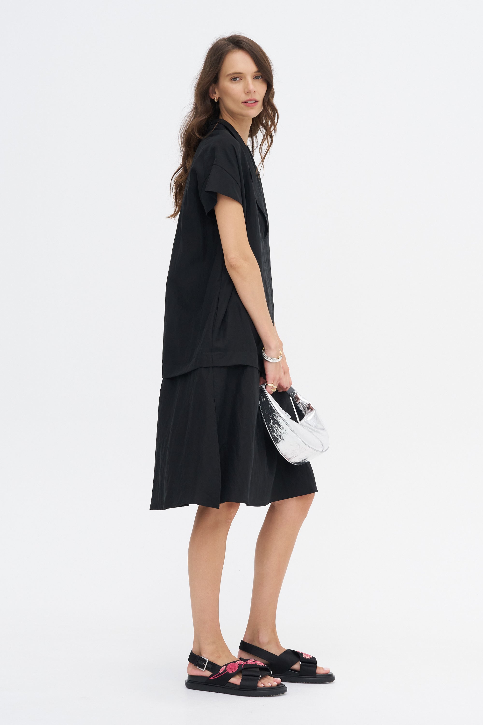 Adi Frill Dress, Black