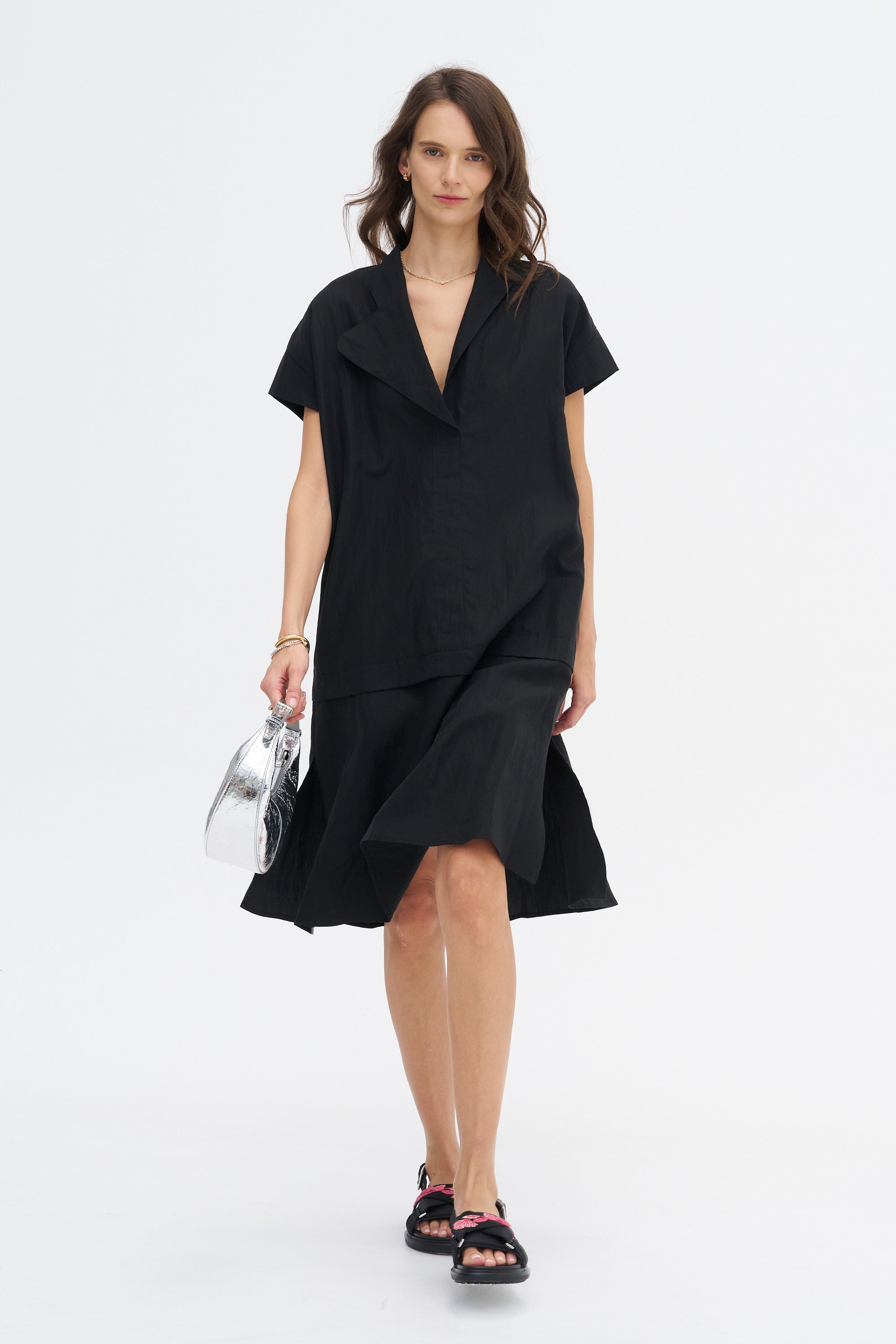 Adi Frill Dress, Black