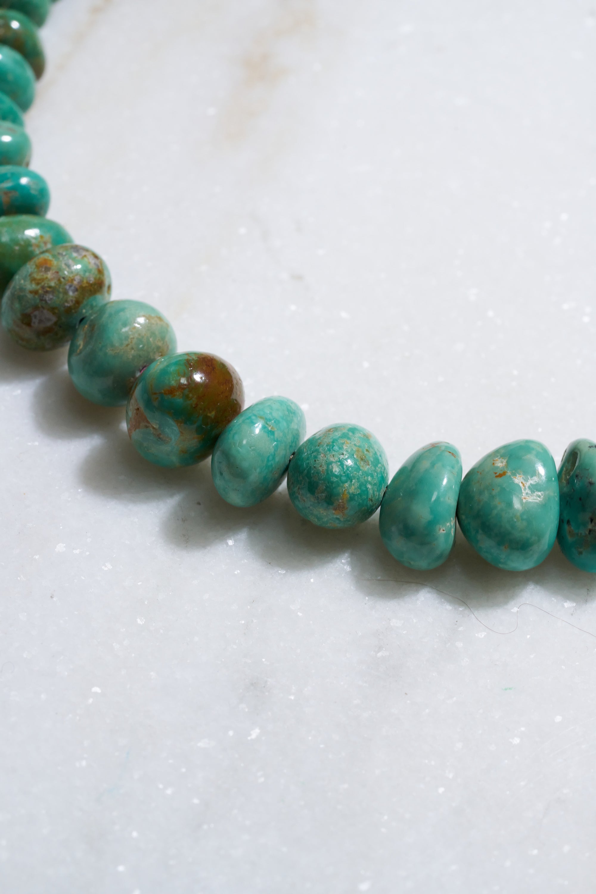 Beaded Necklace, Blue-Green Turquoise