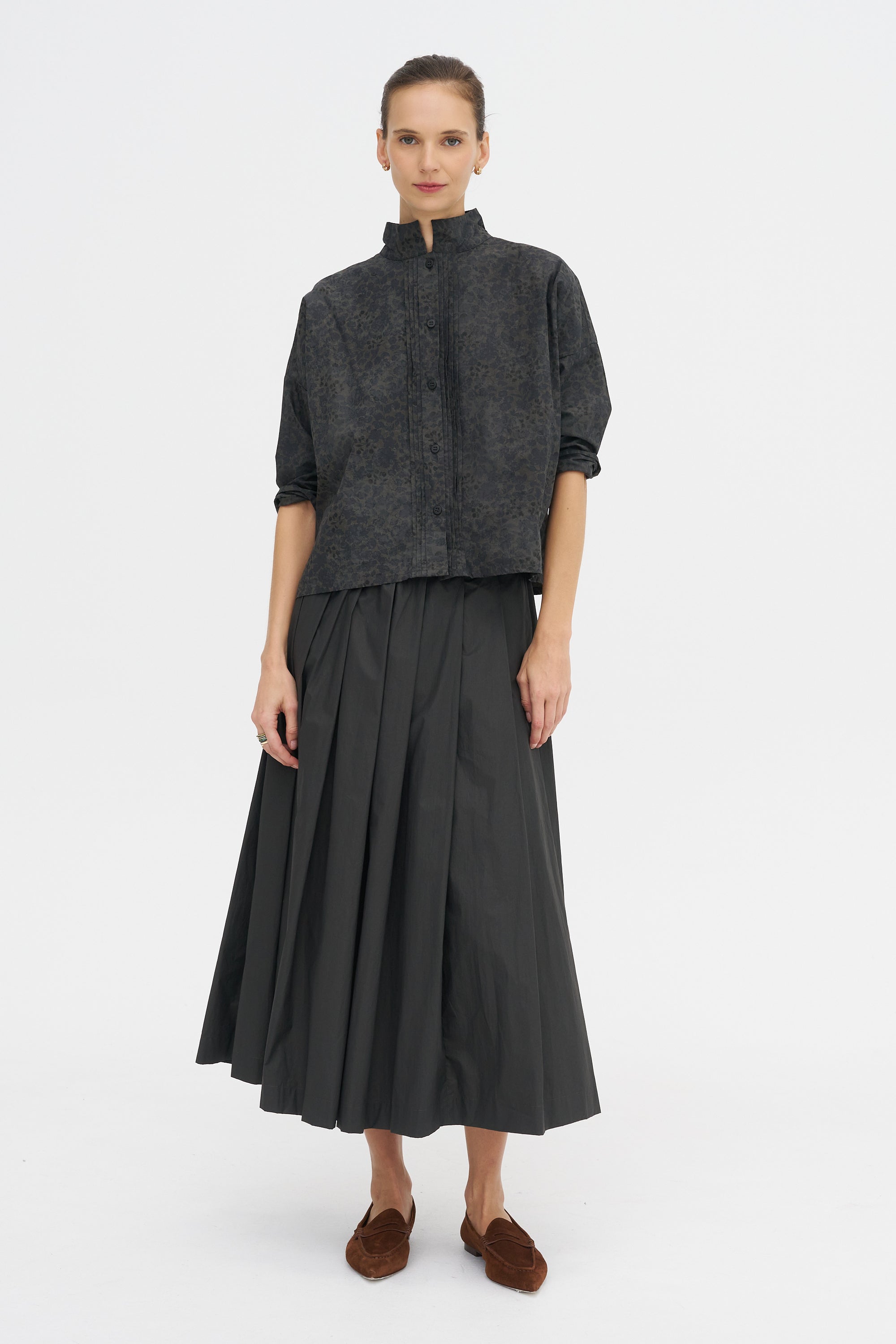 Claudia Shirt, Dark Flower