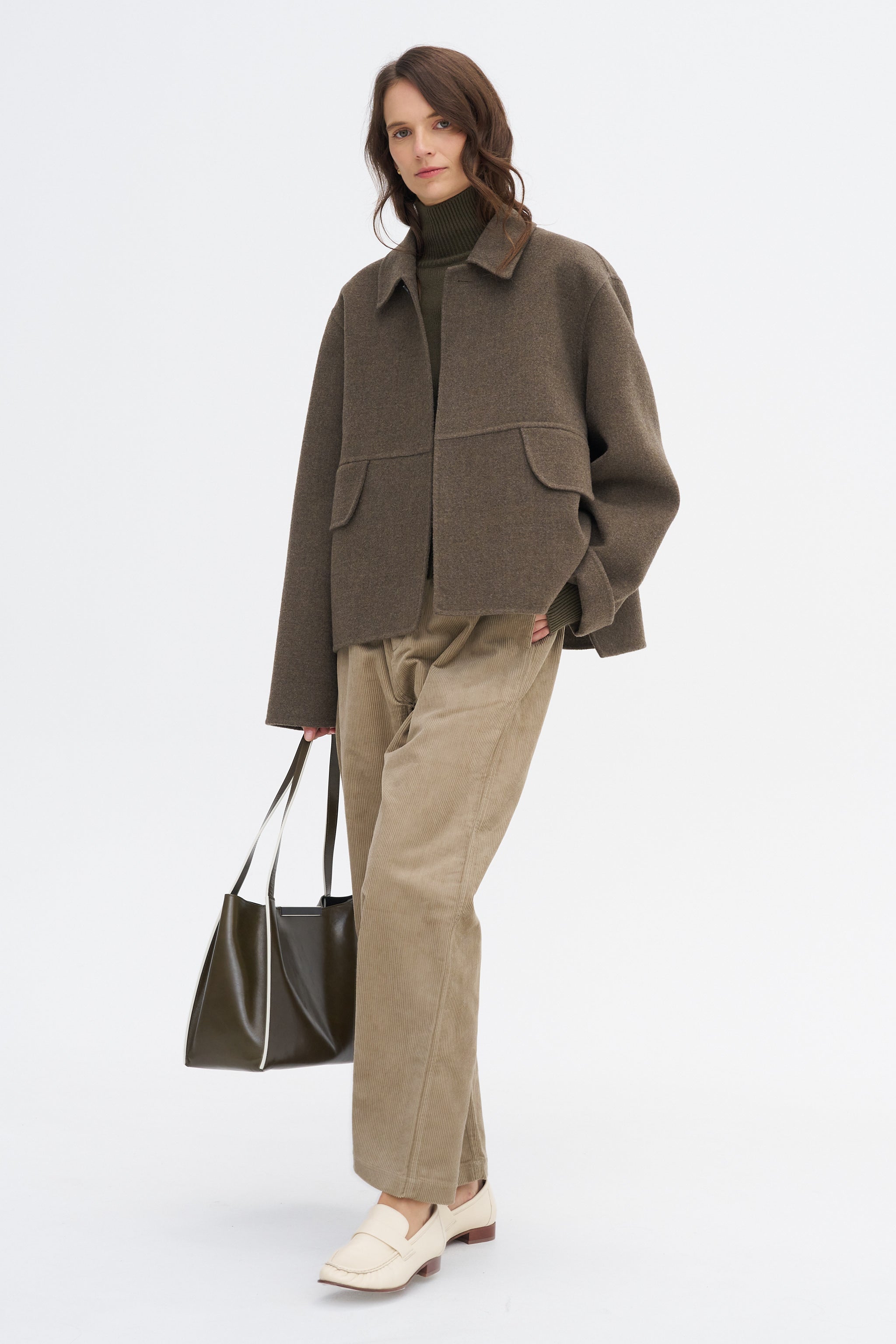 Sofie D'Hoore Maddox Ycash - Turtleneck 3 Ply Cashmere, Khaki