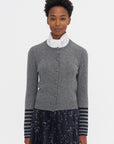 Long Sleeve Cardigan, Blue Grey