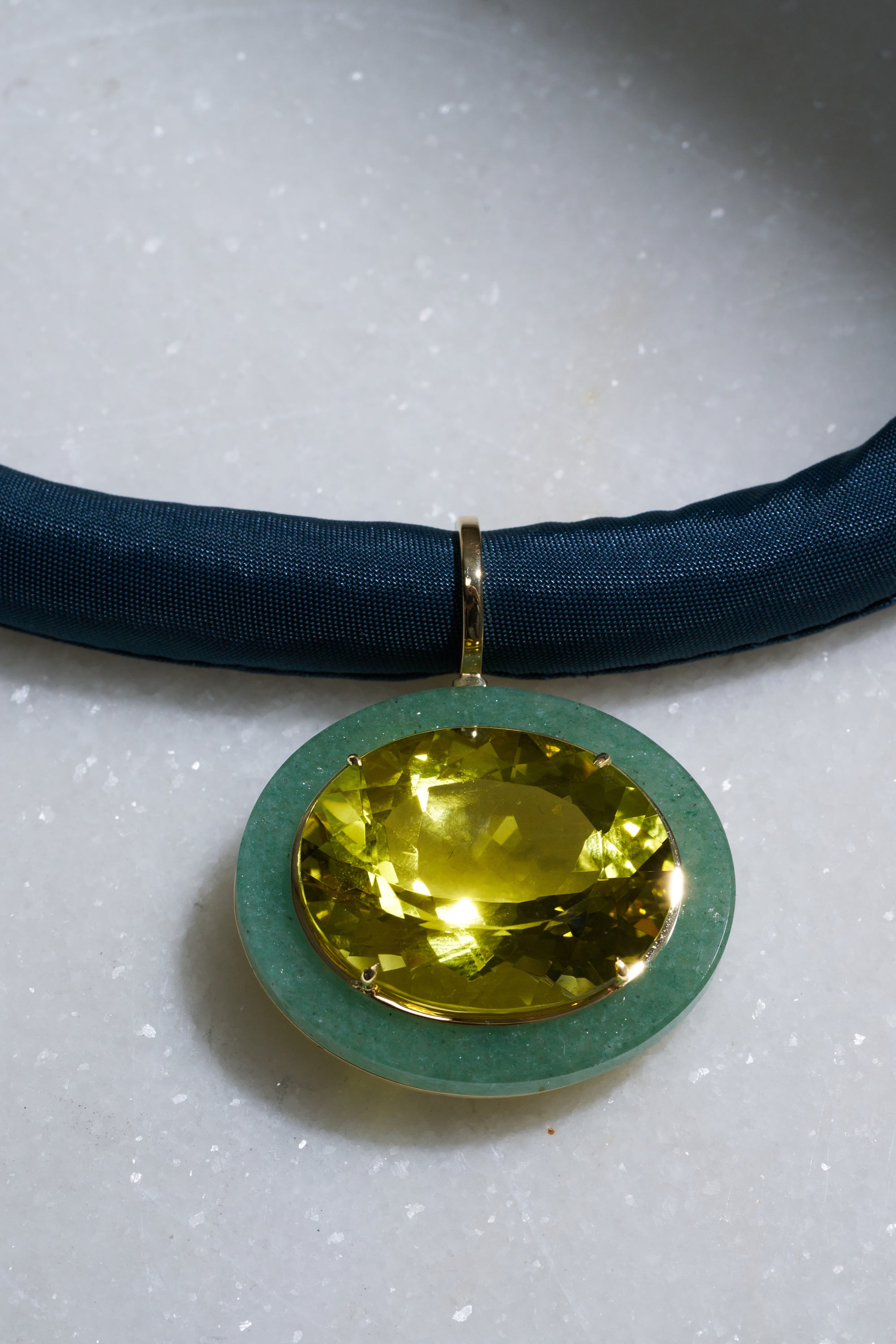 Yvonne Frames Necklace, Green