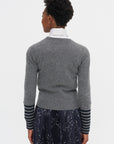 Long Sleeve Cardigan, Blue Grey