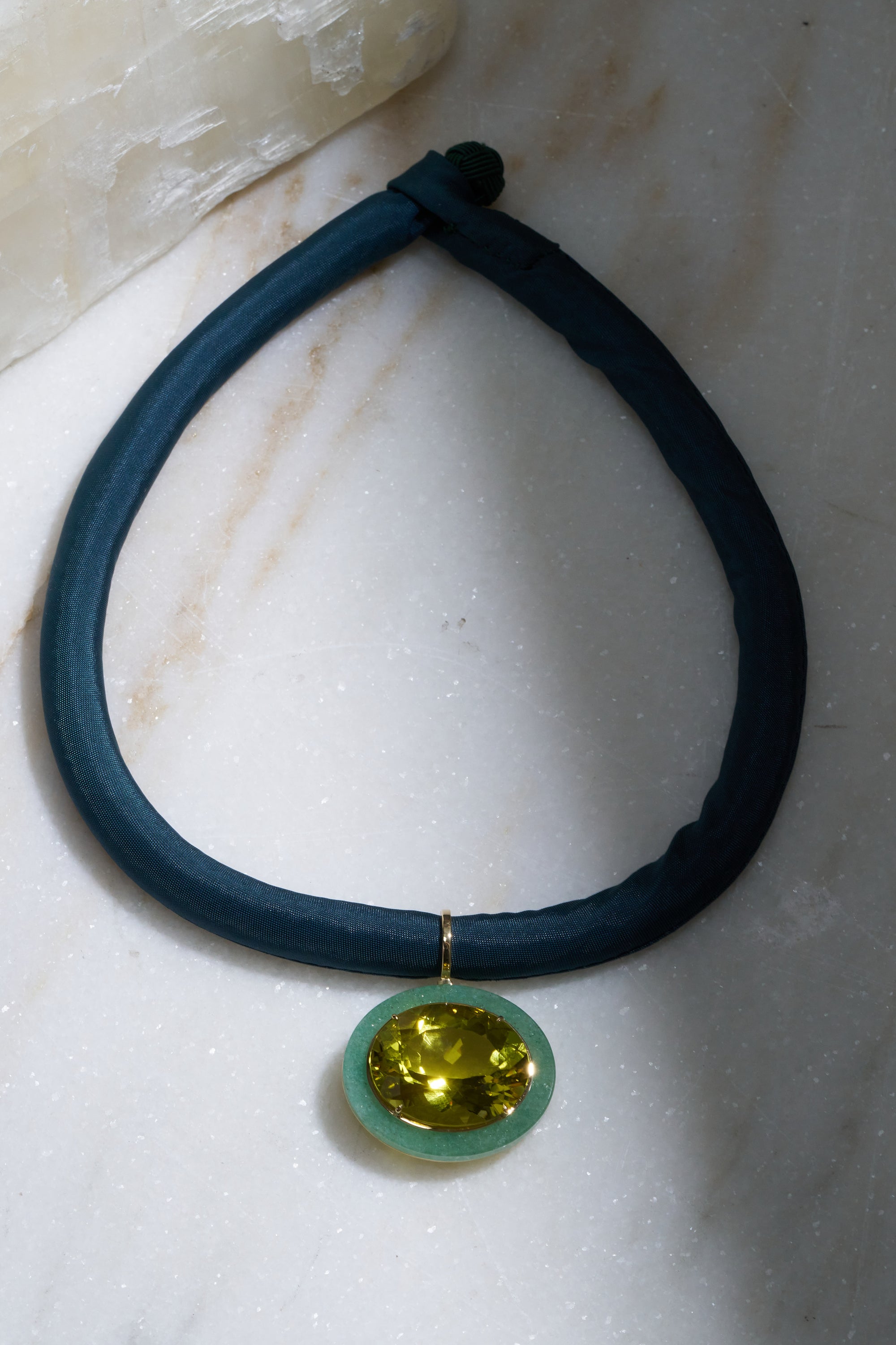 Yvonne Frames Necklace, Green