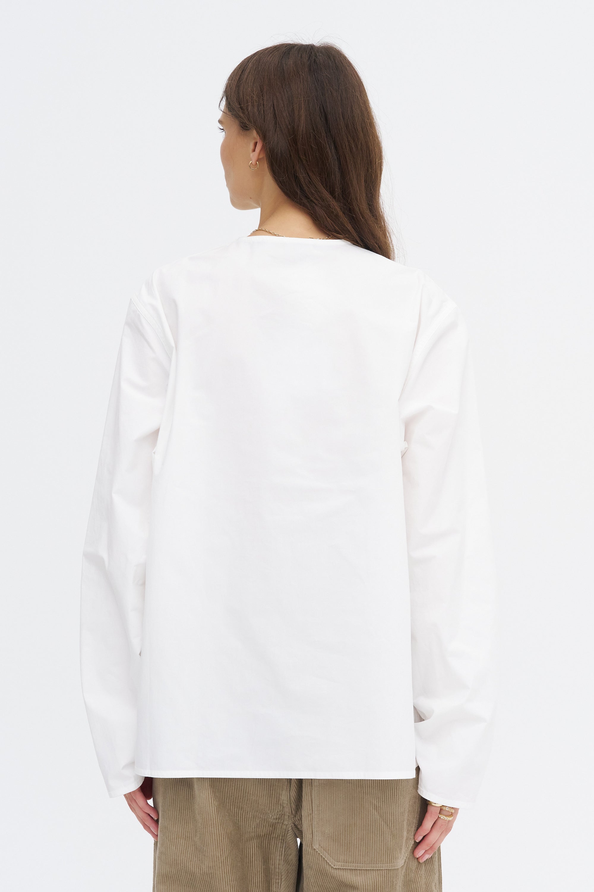 Balthus Cwap - Washed Poplin Pocket Shirt, White