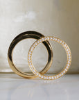 Staircase Pave Baguette Ring, Yellow Gold