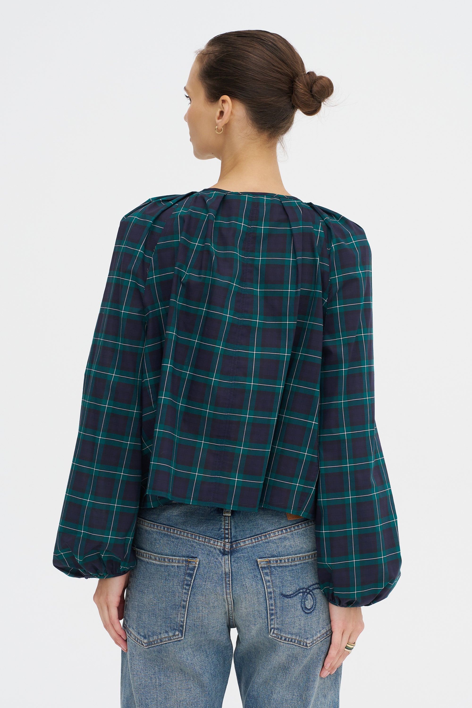 Grand Bazaar Mini Top, Navy Tartan
