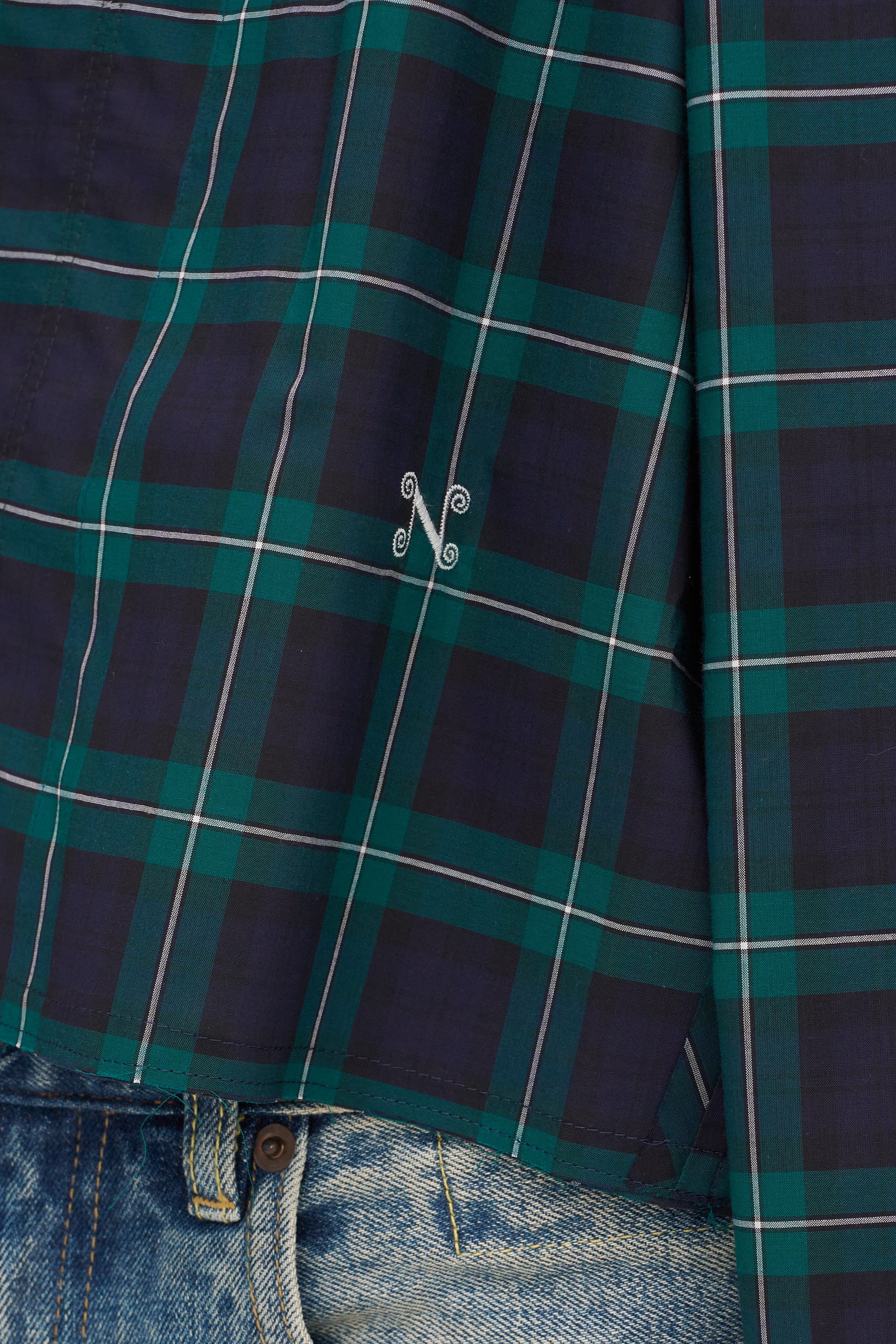 Grand Bazaar Mini Top, Navy Tartan