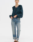 Grand Bazaar Mini Top, Navy Tartan