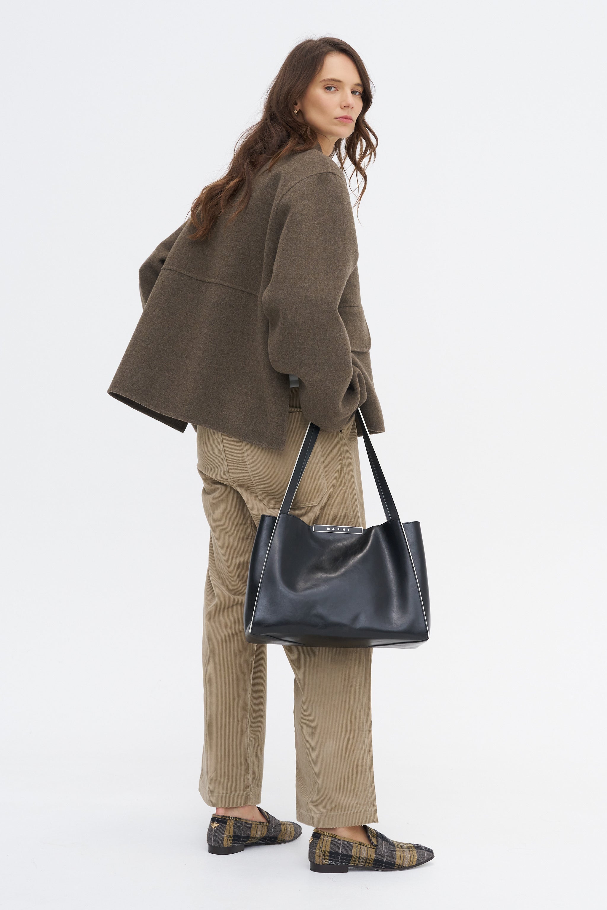 Marni Cresta E/W Small Tote Bag, Black – Kick Pleat