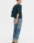 Grand Bazaar Mini Top, Navy Tartan