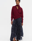 Shawl Sweater, Burgundy